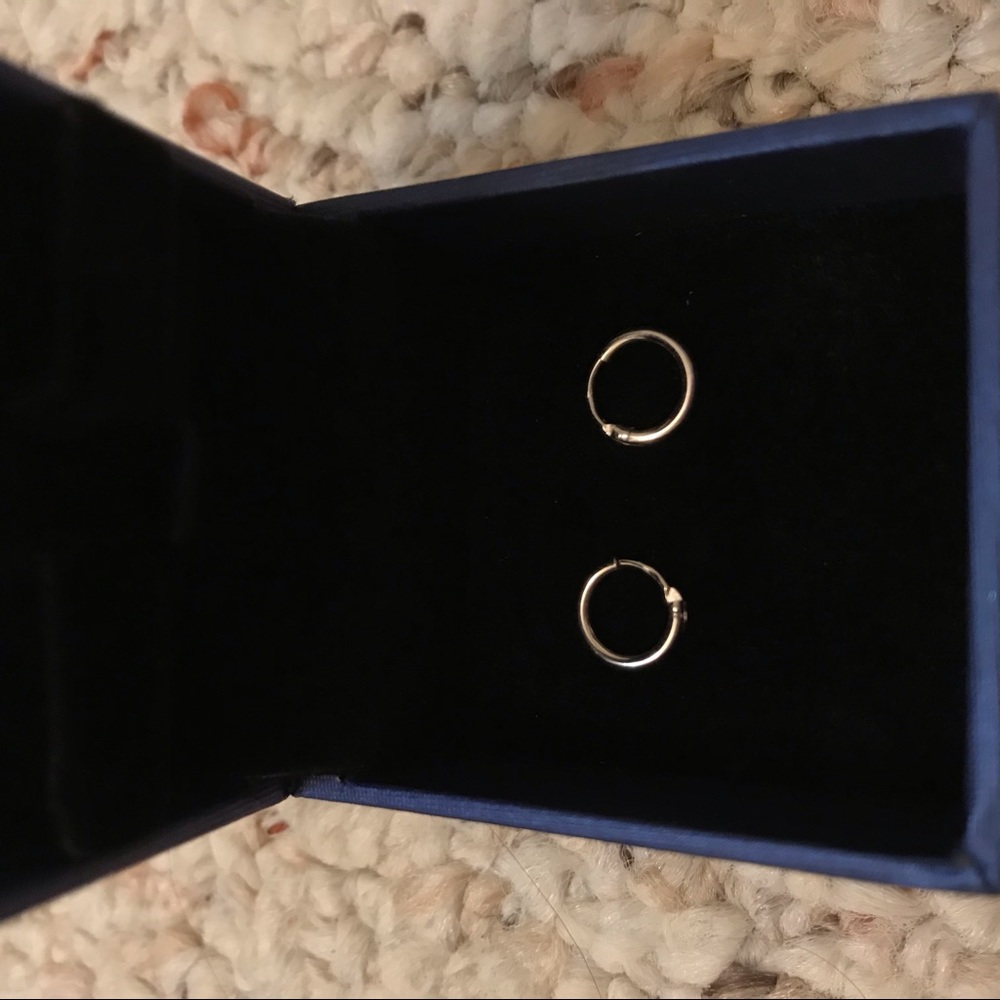9mm Silver Hoops